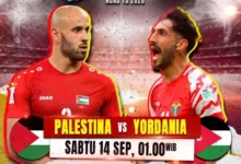 Yordania Bentrok Palestina pada Grup B Kualifikasi Piala Global 2026 Zona Asia, Hari Hari Sabtu Dini Hari, Hanya pada iNews